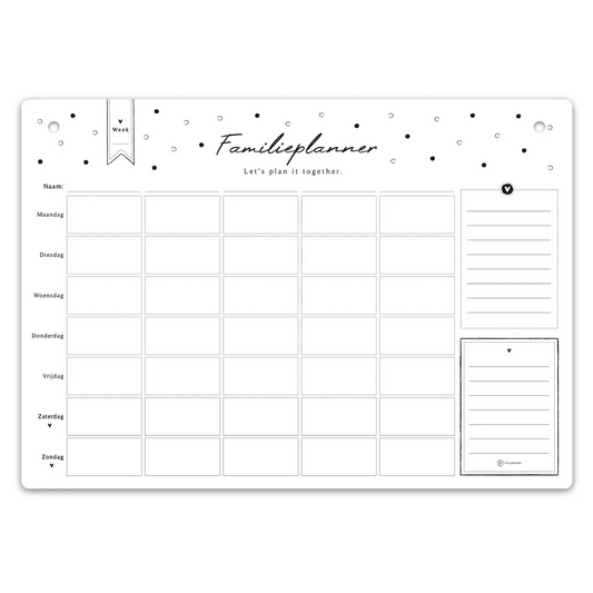 Fyllbooks Whiteboard Familieplanner A3