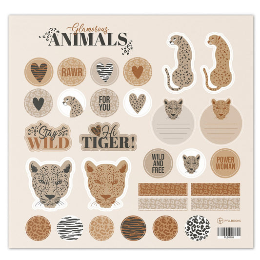 Fyllbooks Stickervel Glamorous Animals